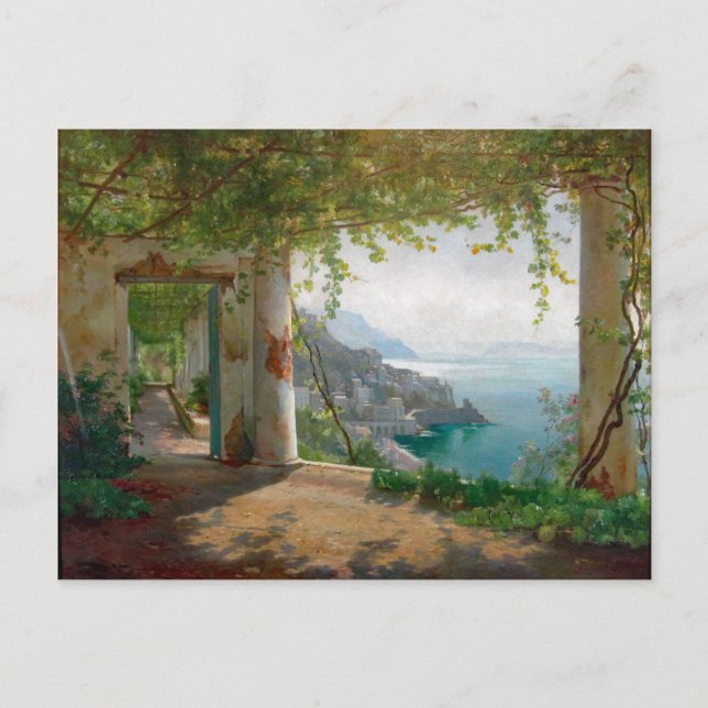 Postal Aagaard Loggia Amalfi Italia Pintura (Anverso)