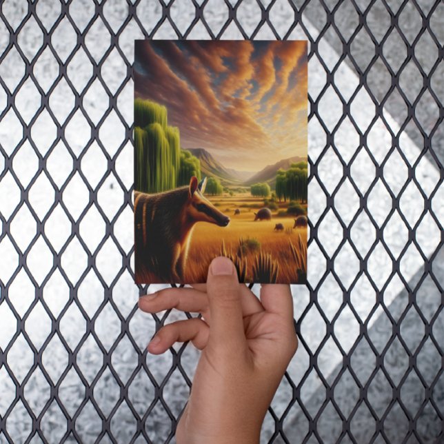 Postal Aardvark en campo iluminado por el sol (Subido por el creador)