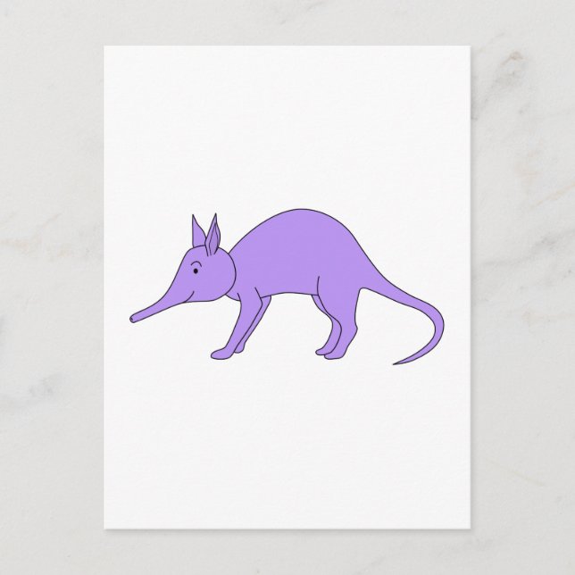 Postal Aardvark púrpura (Anverso)