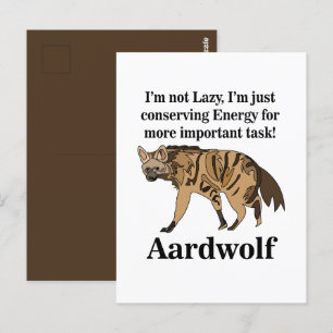 Postal Aardwolf Hyena Spirit Animal Lover