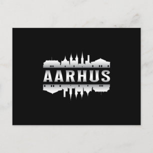 Postal Aarhus Dinamarca City Skyline Cityscape Gracioso r