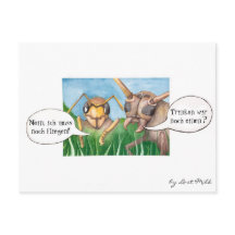 Ab en den Biergarten und en Bier trinken, deutsch