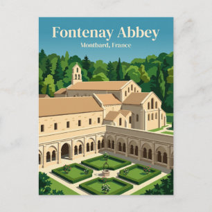 Postal Abadía cisterciense de Fontenay Francia