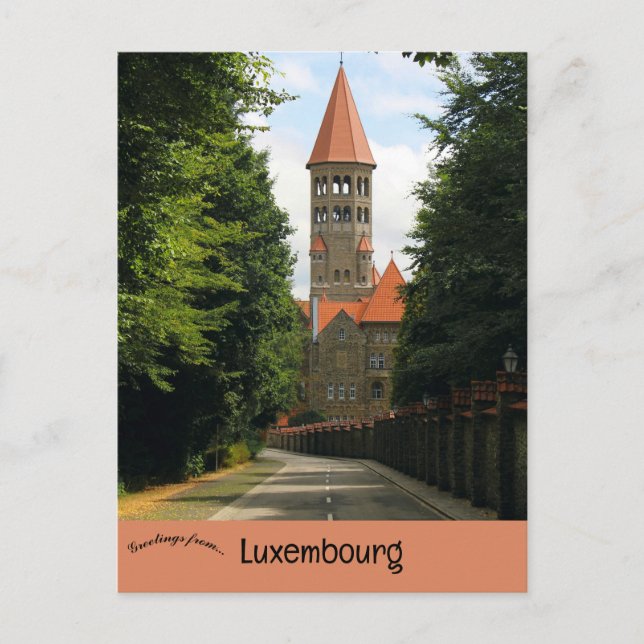 Postal Abadía de Clervaux Clervaux Luxemburgo (Anverso)