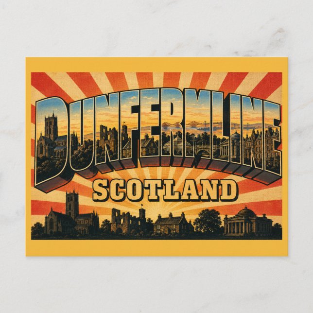 Postal Abadía de Dunfermline Escocia (Anverso)