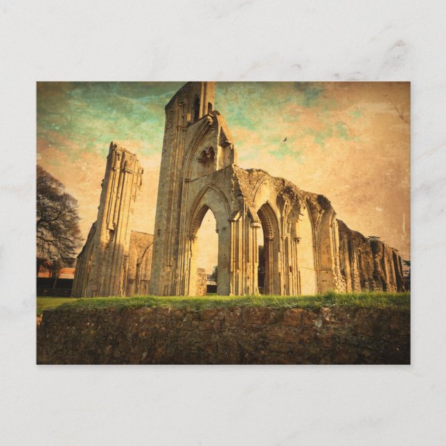 Postal Abadía de Glastonbury (Anverso)