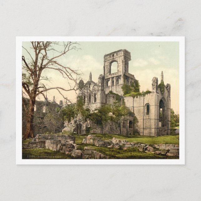 Postal Abadía de Kirkstall, Leeds, Yorkshire, Inglaterra (Anverso)