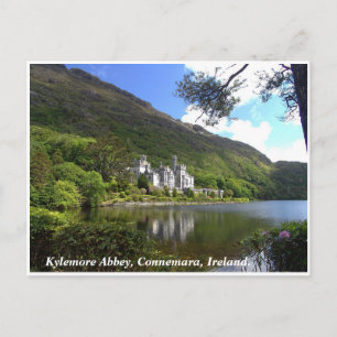 Postal Abadía de Kylemore, paisaje de Connemara Co. Galwa