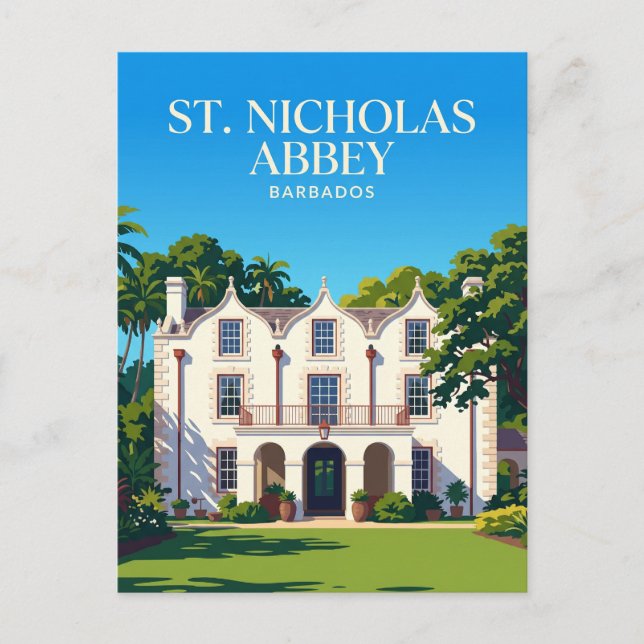 Postal Abadía de San Nicolás Barbados (Anverso)