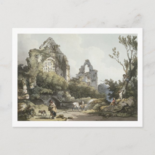Postal Abadía de Tintern, de 'The Romantic and Picturesqu (Anverso)