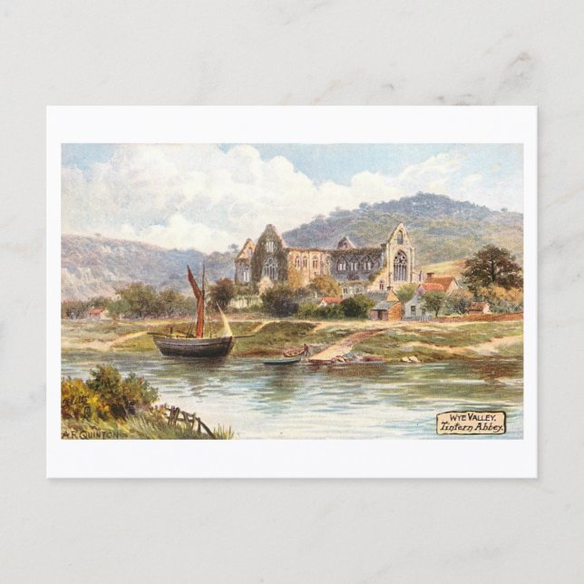 Postal Abadía de Tintern Vintage (Anverso)
