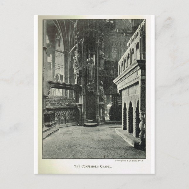 Postal Abadía de Westminster, Capilla de Confesor 1904 (Anverso)