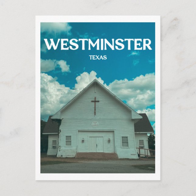 Postal Abadía de Westminster (Texas) (Anverso)