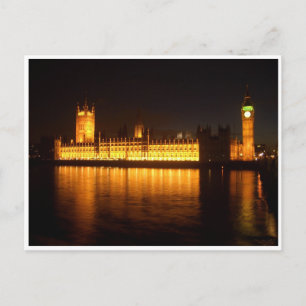 Postal abadía occidental por noche en londres uk