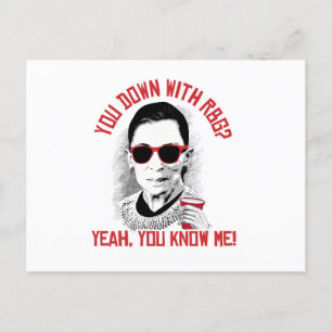 Postal Abajo con RBG Sí Me conoces