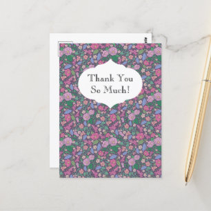 Postal Abanicos japoneses de amapolas del día de la madre