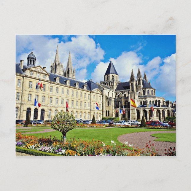 Postal Abbaye Aux Hommes, Caen, Calvados, Normandía, Fran (Anverso)