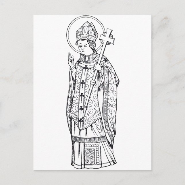 Postal Abbot de Saint Deiniol y Obispo (Anverso)