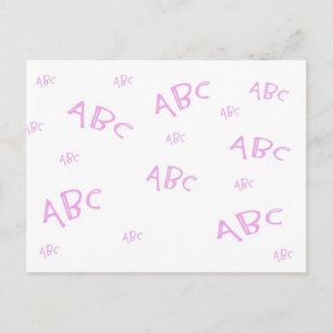 Postal ABC rosa