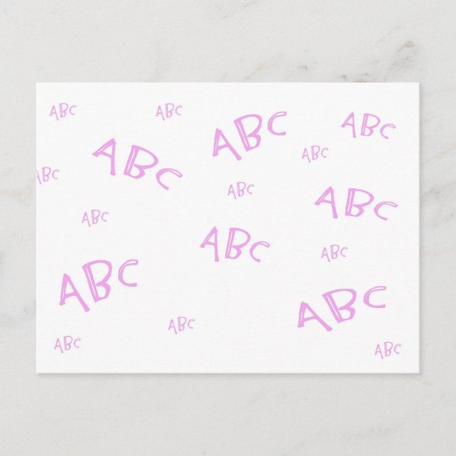 Postal ABC rosa (Anverso)