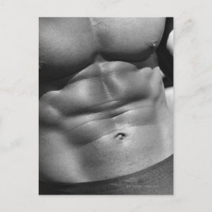 Postal Abdomen definido del culturista