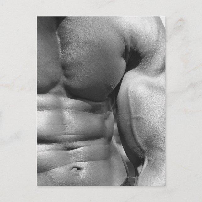 Postal Abdomen y bíceps definidos (Anverso)