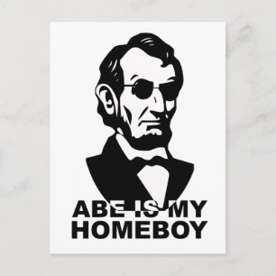 Postal Abe es mi Homeboy