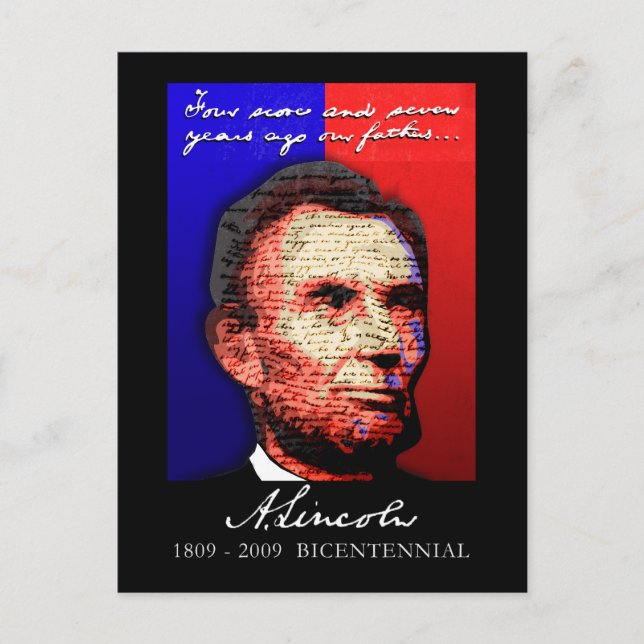 Postal Abe Lincoln - Bicentenario (Anverso)