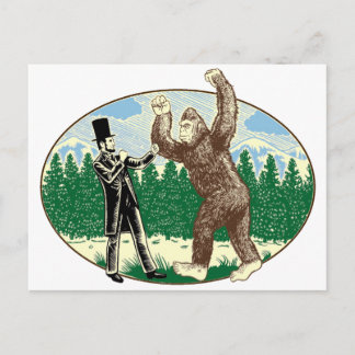 Postal ABE LINCOLN: CAZADOR DE SASQUATCH - Divertido logo