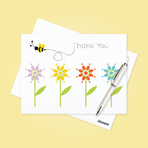 Postal Abeja Agradecida Gracias