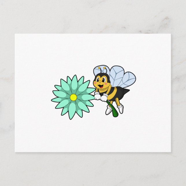 Postal Abeja con flor.PNG (Anverso)