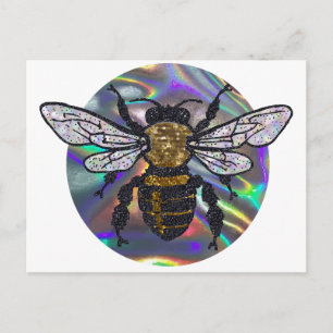 Postal abeja con joyas