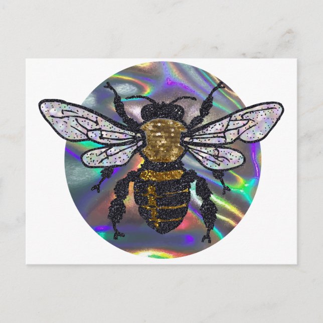 Postal abeja con joyas (Anverso)