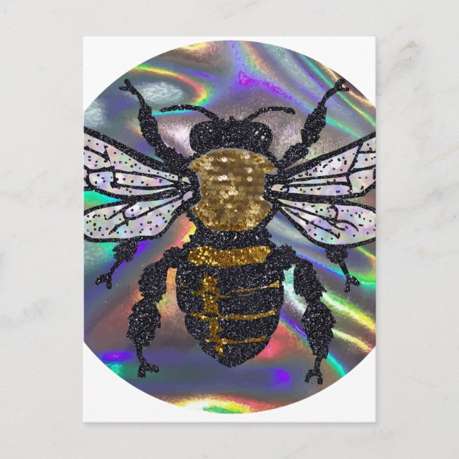 Postal abeja con joyas (Anverso)