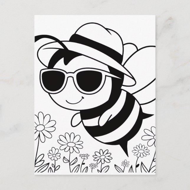 Postal Abeja Cool (Anverso)