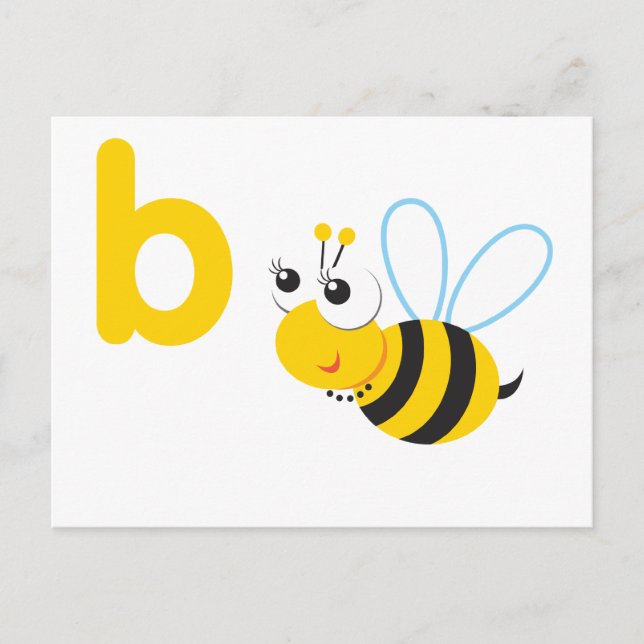 Postal Abeja de Betty de los animales de ABC (Anverso)