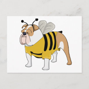 Postal abeja de bulldog