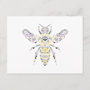 Postal abeja de miel ornamental