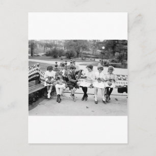 Postal Abeja de punto patriótico, principios del siglo XX