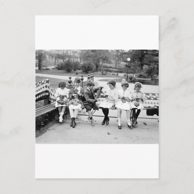 Postal Abeja de punto patriótico, principios del siglo XX (Anverso)