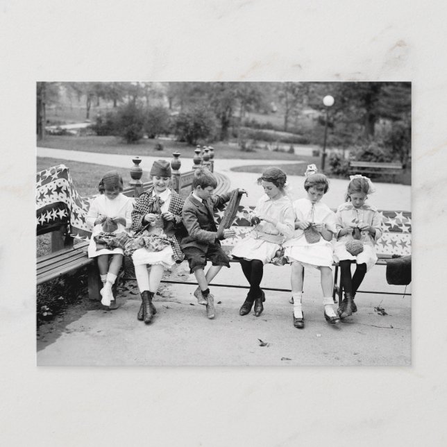 Postal Abeja de punto patriótico, principios del siglo XX (Anverso)