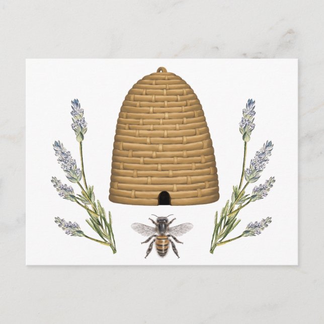 Postal Abeja de una casa de campo francesa de época moder (Anverso)
