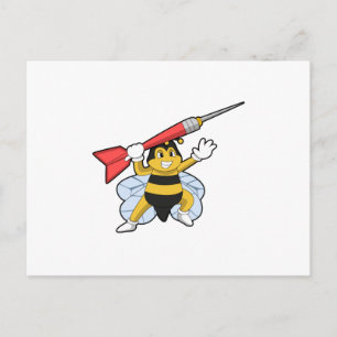 Postal Abeja en Dardos con Dardo.PNG