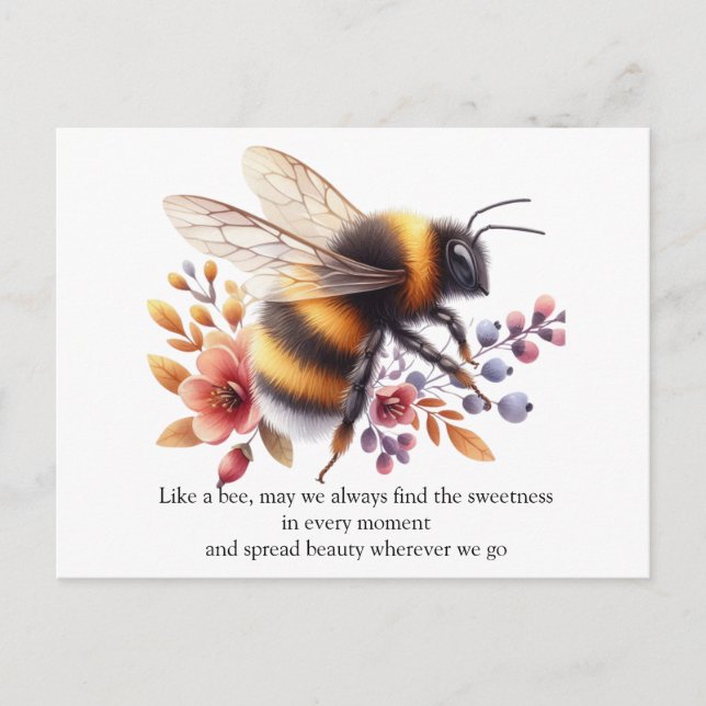 Postal Abeja encantadora (Anverso)