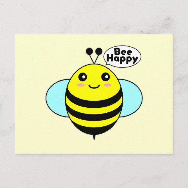 Postal Abeja Feliz 1 (Anverso)