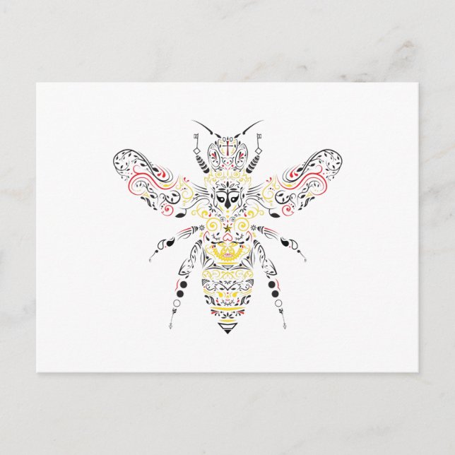 Postal abeja reina (Anverso)