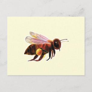 Postal Abeja volando