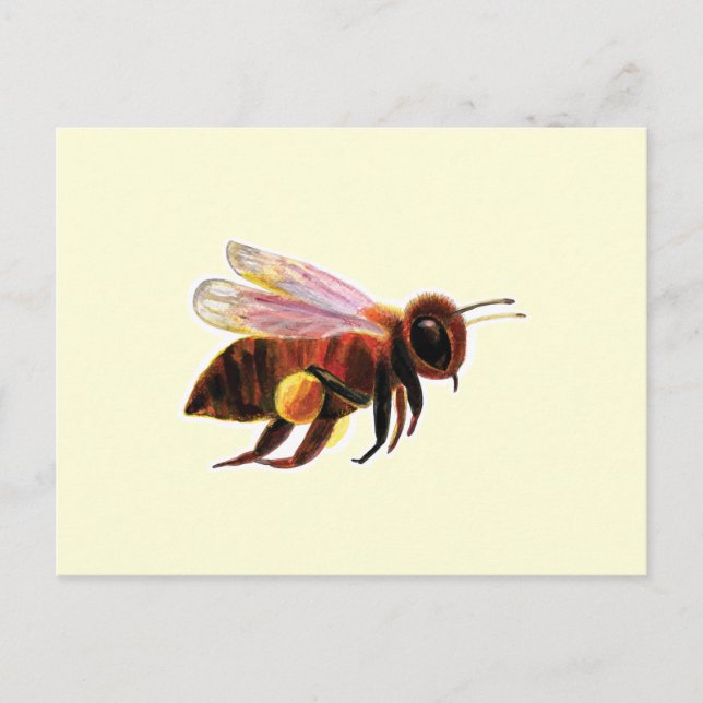 Postal Abeja volando (Anverso)