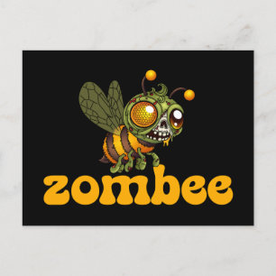 Postal Abeja zombie linda