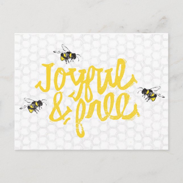 Postal Abejas alegres y libres (Anverso)